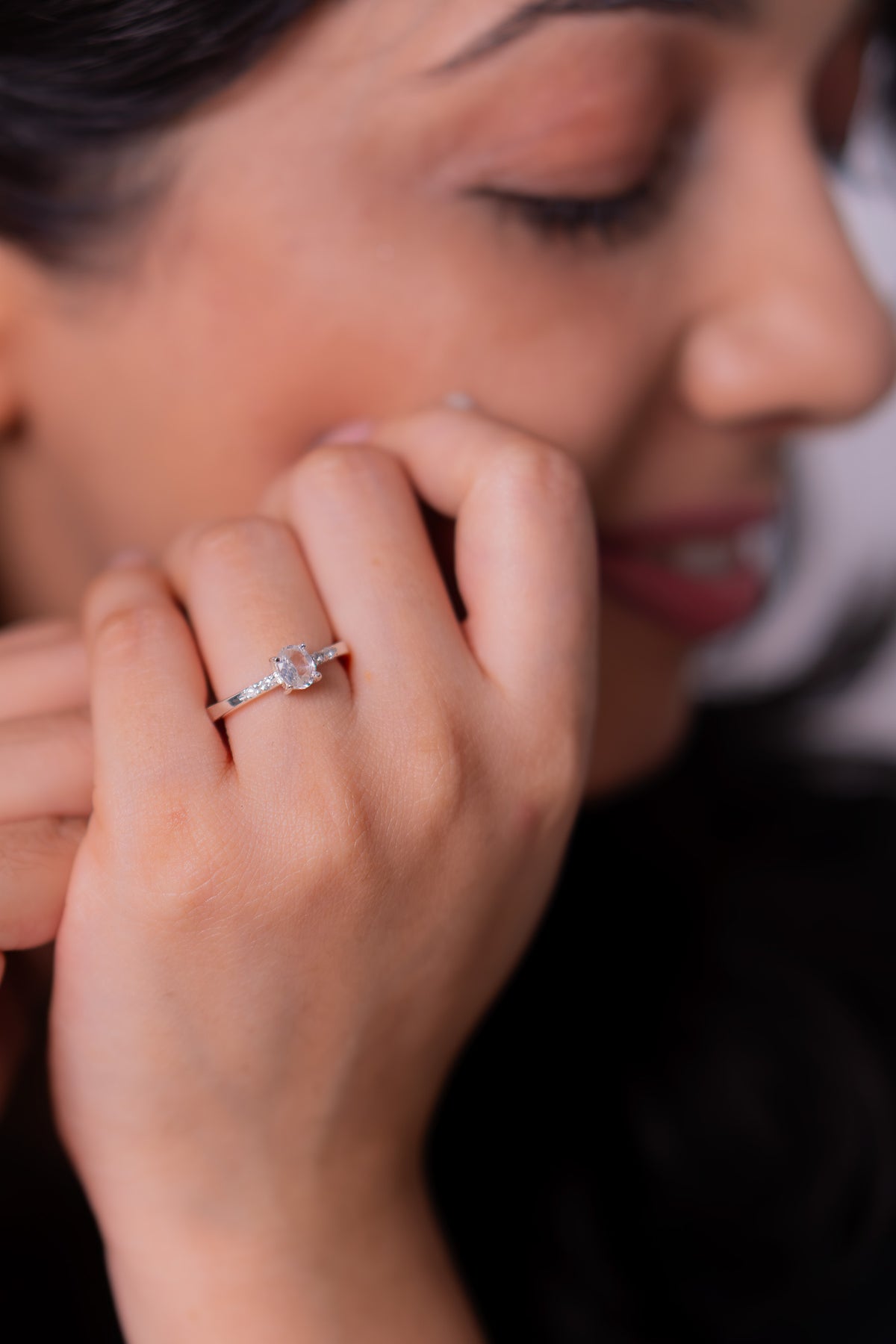White Sapphire Novella Ring - CLJ979