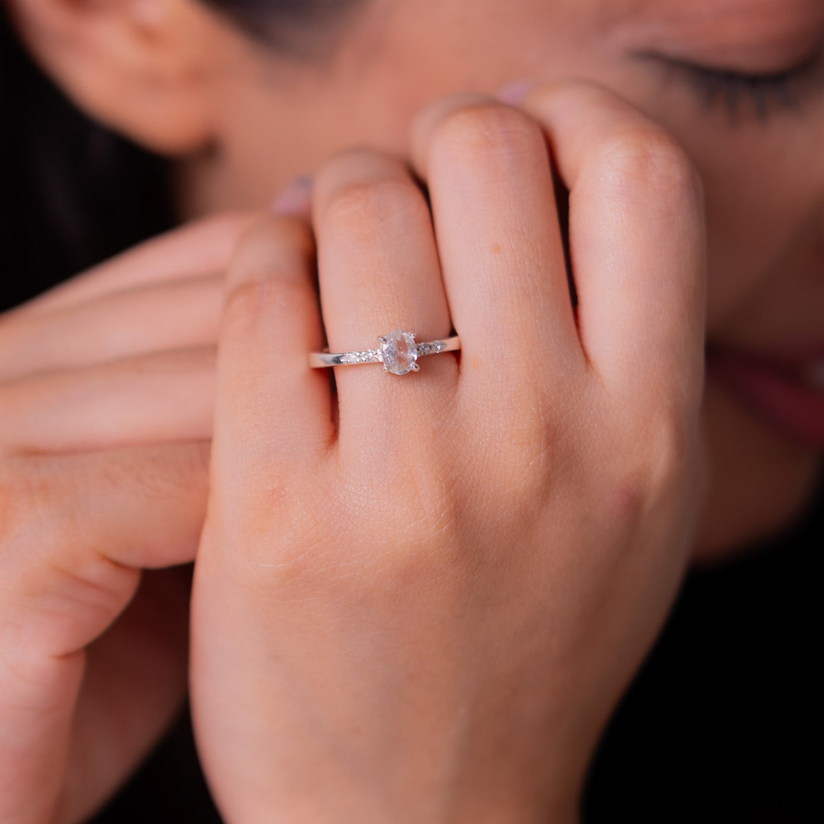 White Sapphire Novella Ring - CLJ979