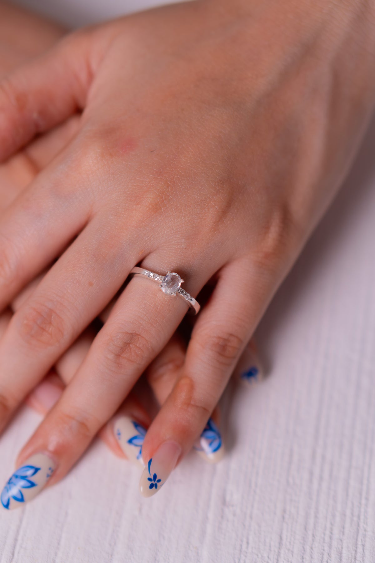 White Sapphire Novella Ring - CLJ979