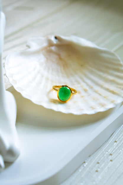 Green Onyx Cressida Ring - CLJ629