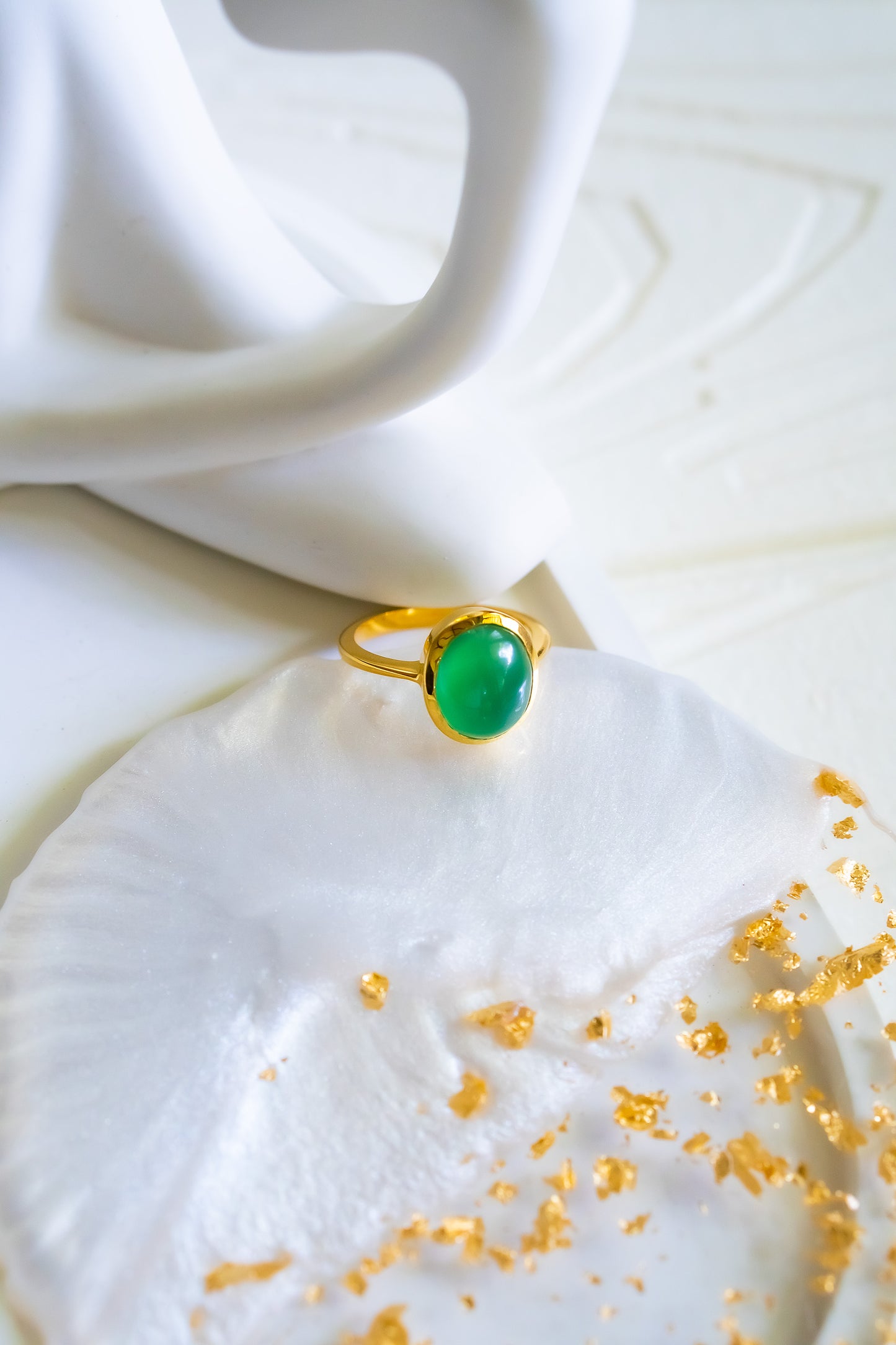 Green Onyx Cressida Ring - CLJ629