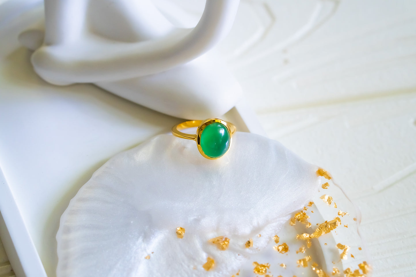 Green Onyx Cressida Ring - CLJ629