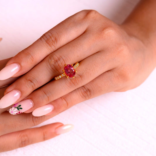 Pink Topaz Arielle Ring - CLJ482