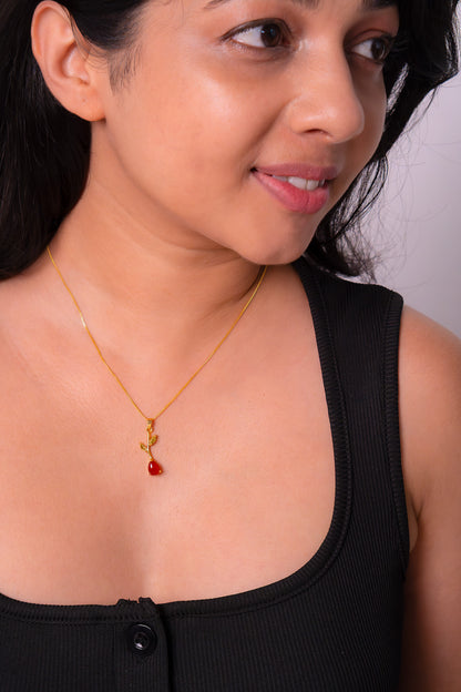 Carnelian & Peridot Kaira Necklace - CLJ835