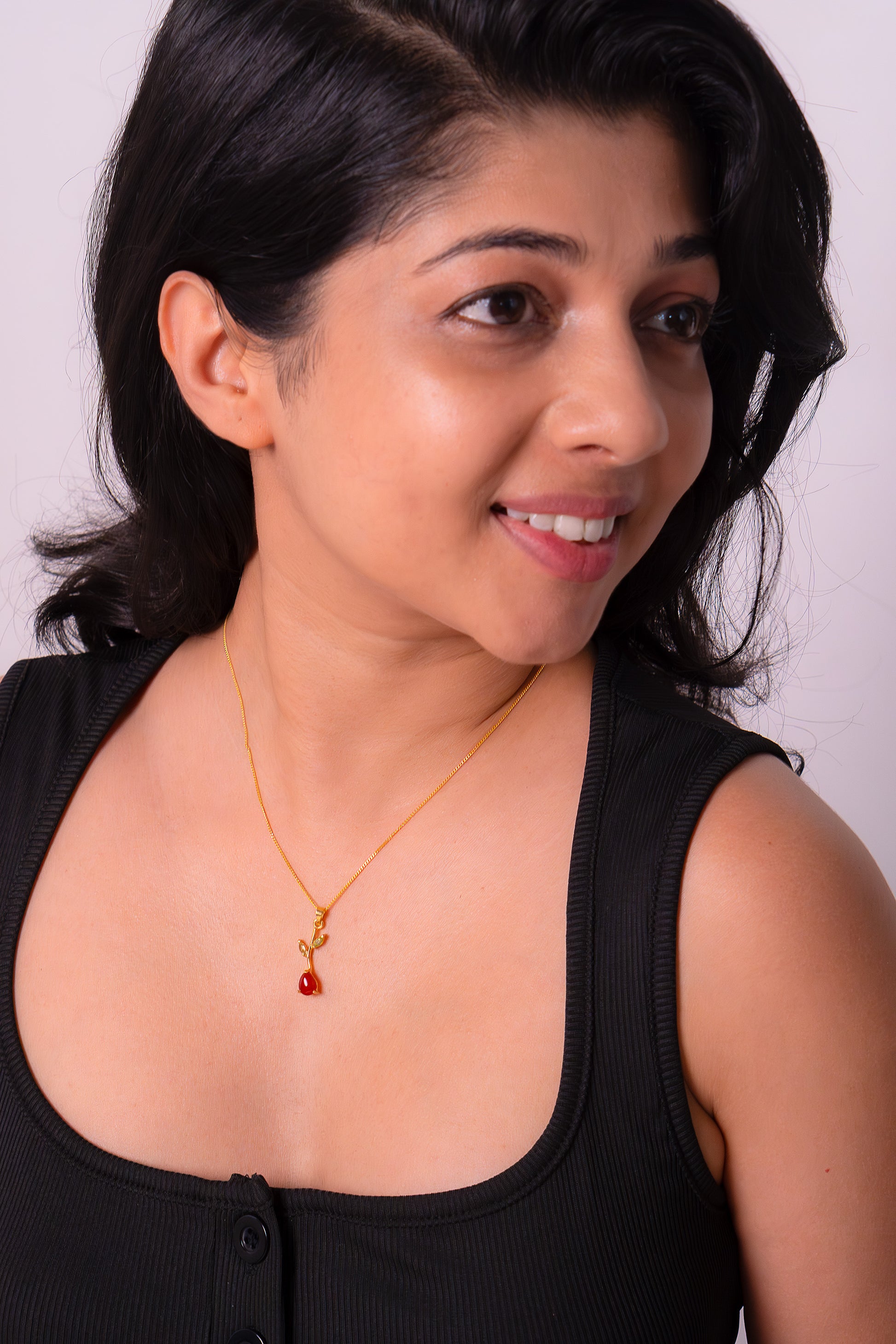 Carnelian & Peridot Kaira Necklace - CLJ835