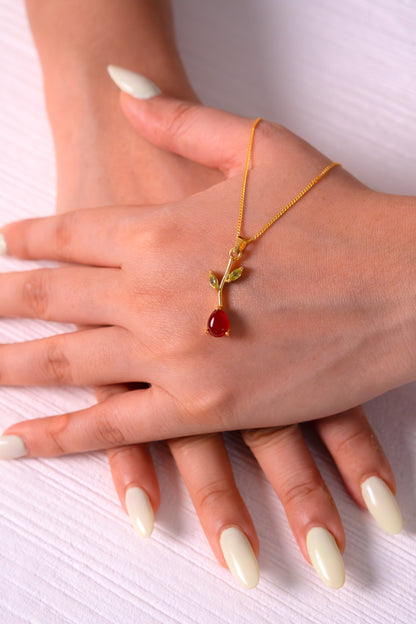 Carnelian & Peridot Kaira Necklace - CLJ835