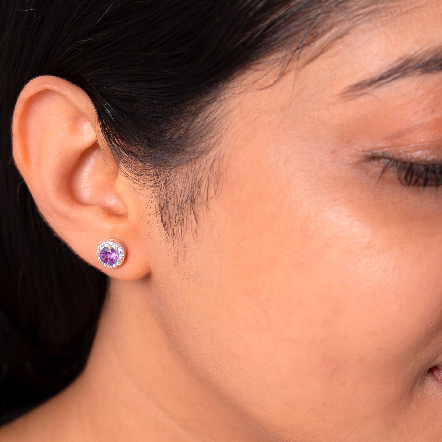 Amethyst Hazel Earrings - CLJ329AE