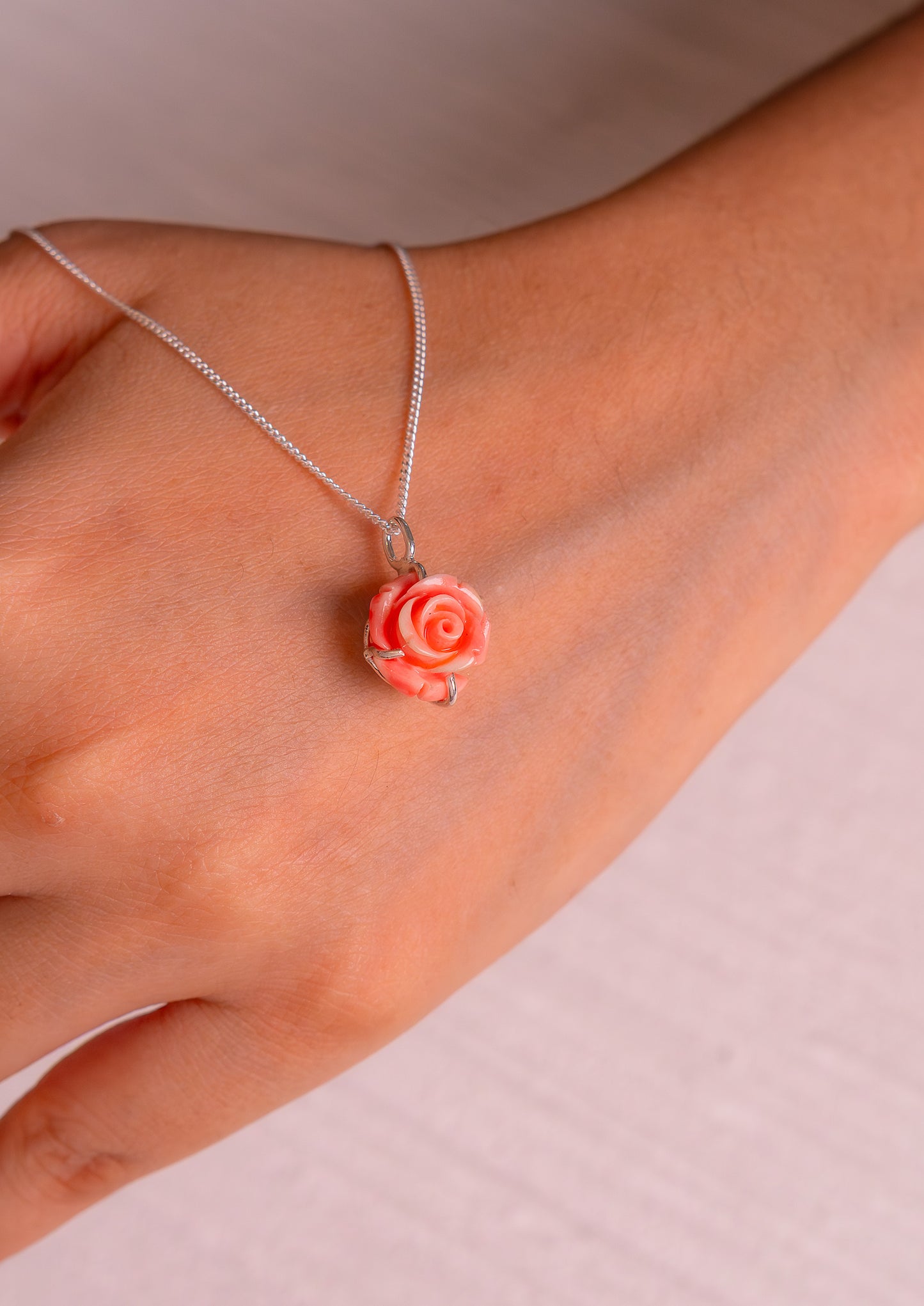 Pink Coral Auli Necklace - CLJ709