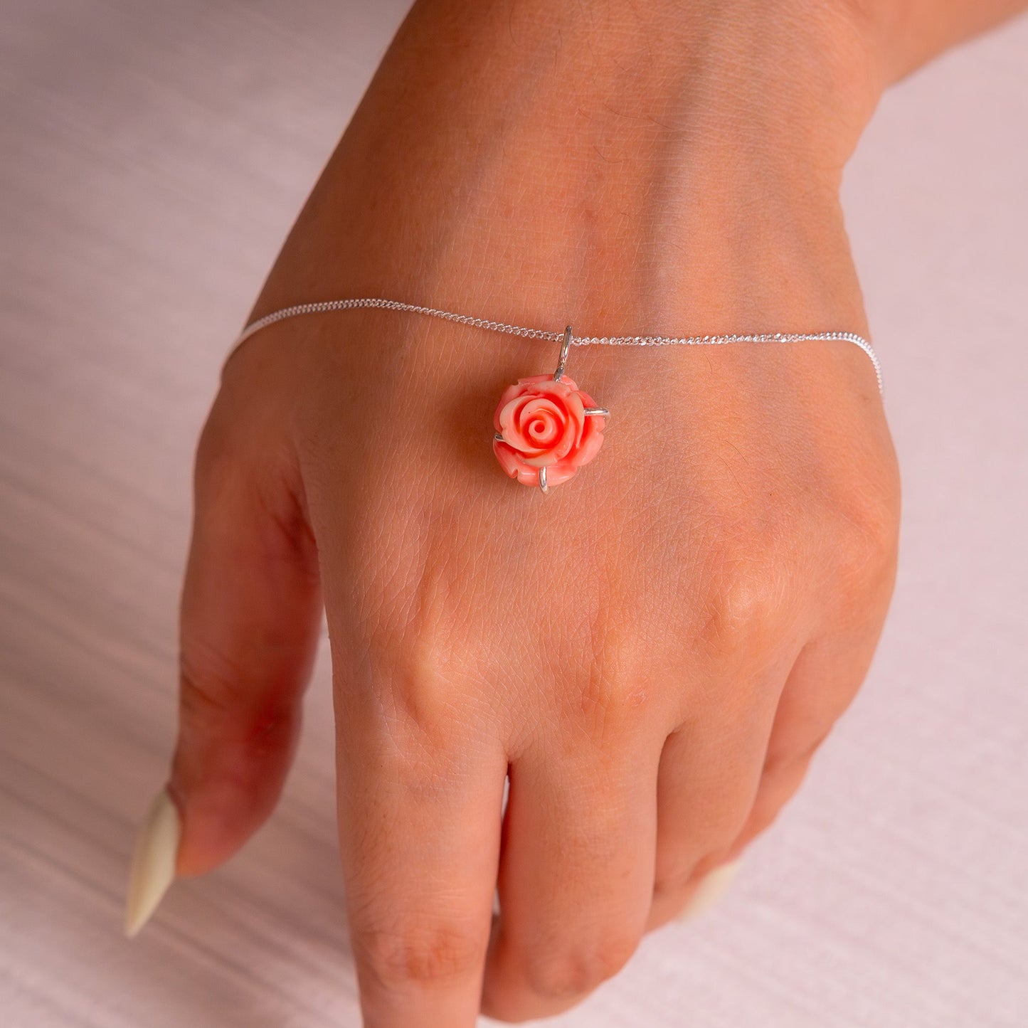 Pink Coral Auli Necklace - CLJ709