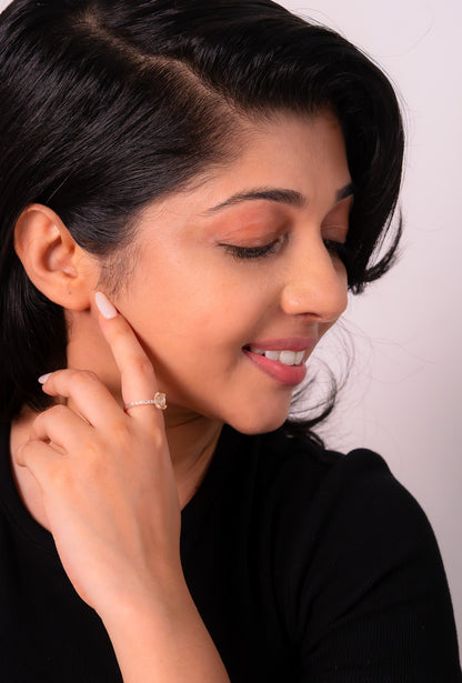 Yellow Sapphire & White Sapphire Eleanor Ring- CLJ849