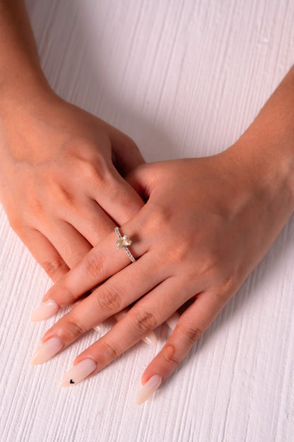 Yellow Sapphire & White Sapphire Eleanor Ring- CLJ849