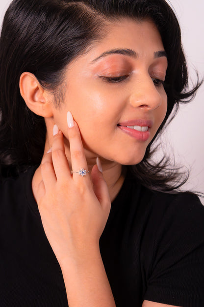 Blue Sapphire & White Sapphire Abigail Ring - CLJ332BSWS