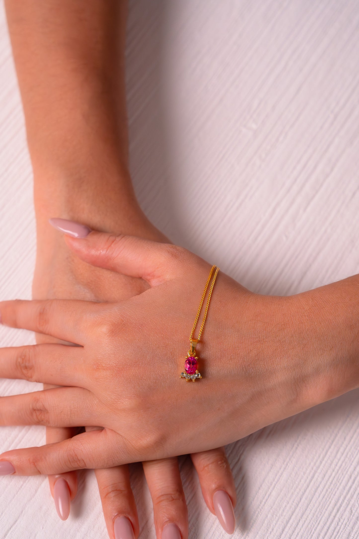 Handmade Sterling Silver Pink Topaz & White Topaz Dhara Necklace - CLJ691PTW