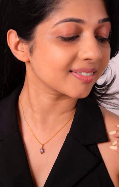 Blue Moonstone & Amethyst Inaya Necklace - CLJ861