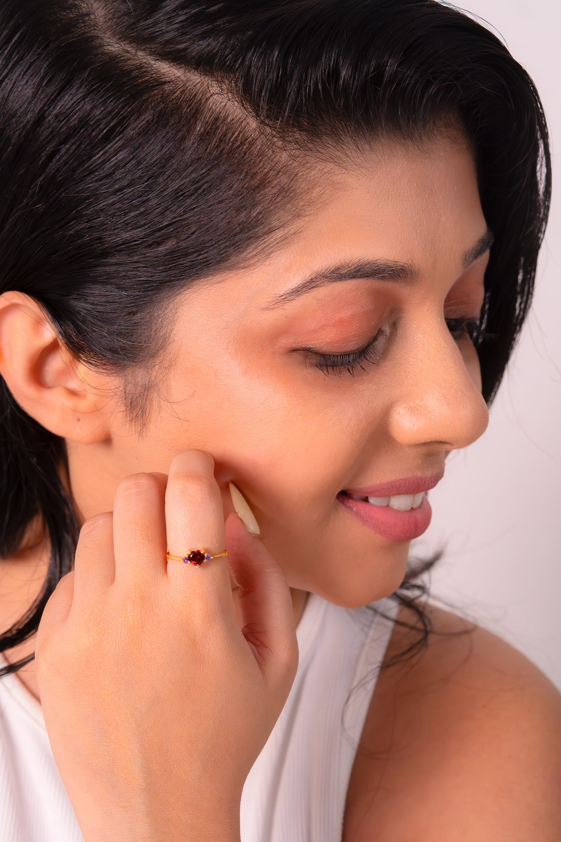 Garnet & Amethyst Maelle Ring - CLJ867