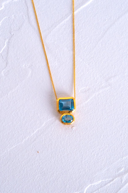 Blue Topaz Rowena Necklace - CLJ707B