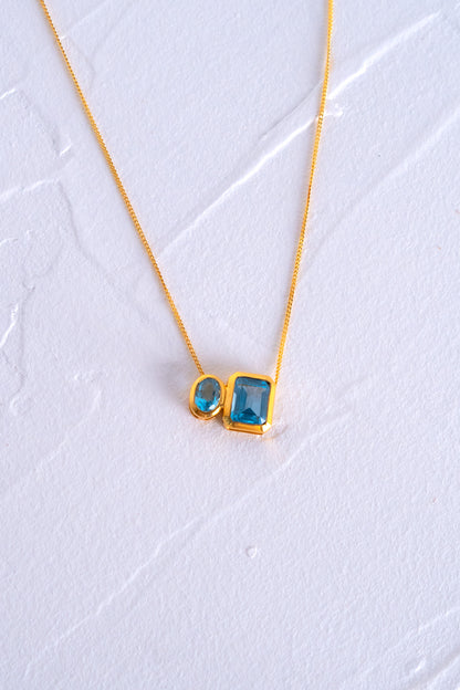 Blue Topaz Rowena Necklace - CLJ707B