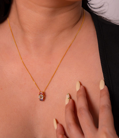 White Topaz, Pink Topaz, Amethyst Kira Necklace - CLJ877