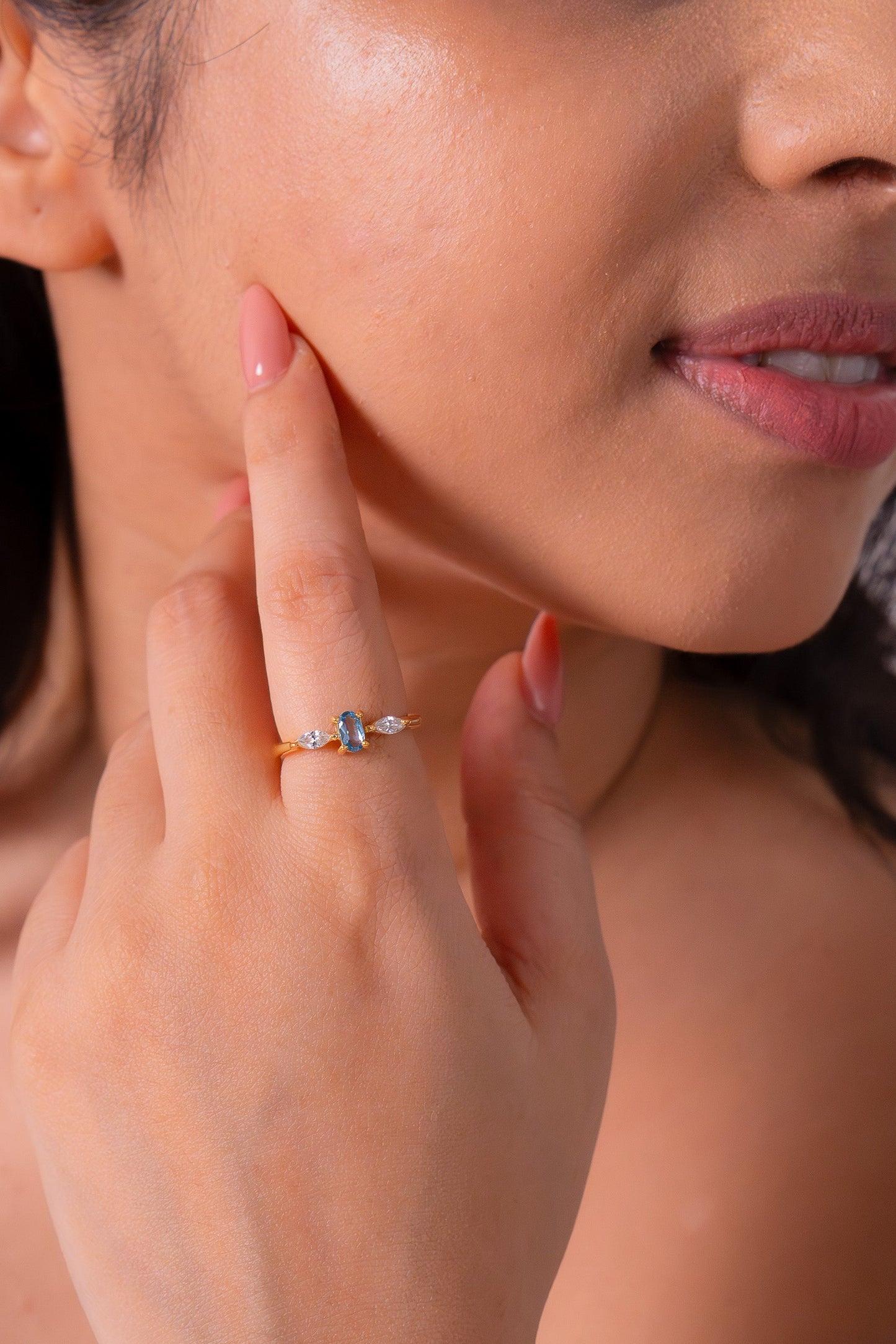 Blue Topaz Avery Ring -CLJ872