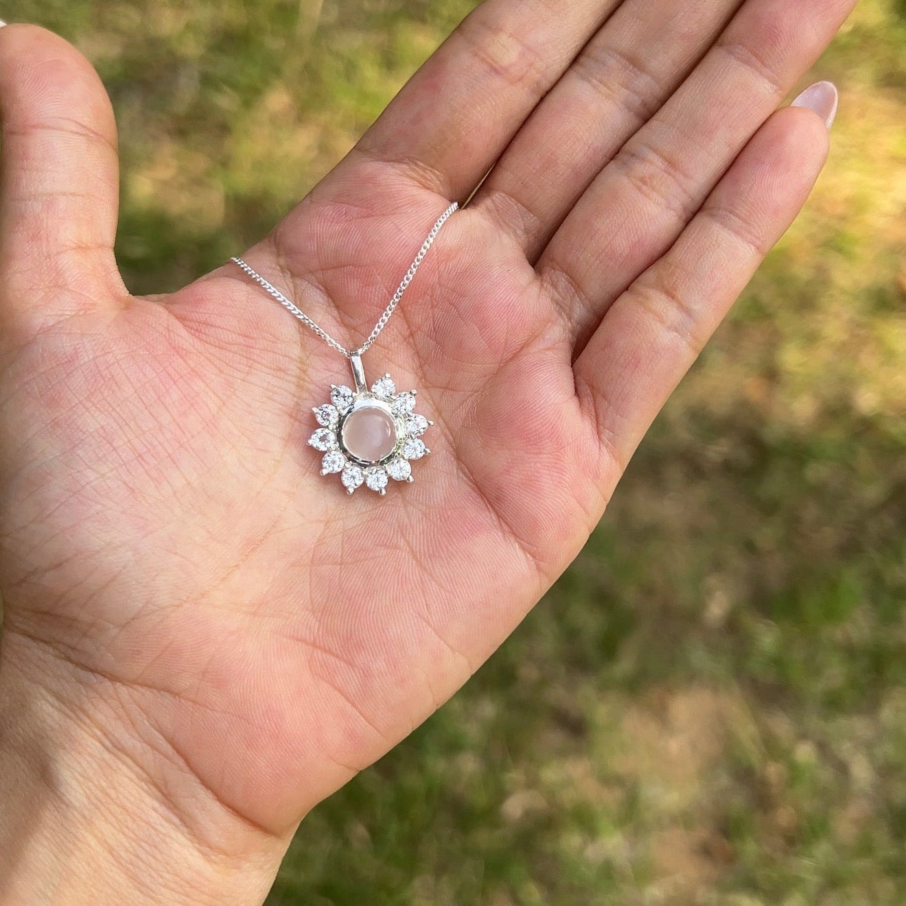 Moonstone & White Topaz Jessie  Necklace - CLJ655M