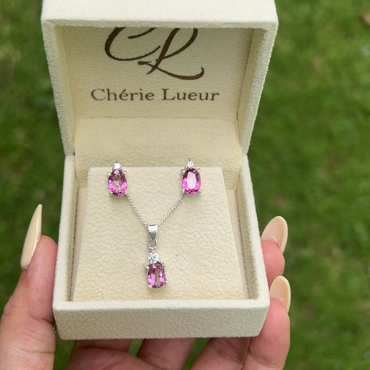 Pink Topaz Leah Set - CLJ233PT