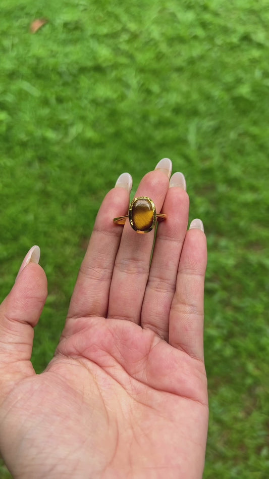 Tiger Eye Zelda Ring - CLJ680