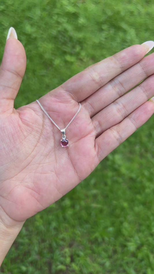 Rose Garnet Adalyn Necklace - CLJ262RG