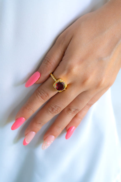 Garnet Freya Ring - CLJ504