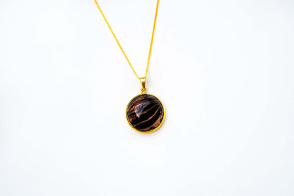 Gold Stone Necklace - CLJ145