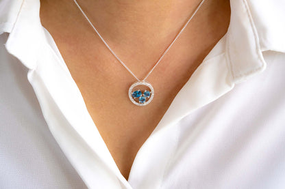 Blue Topaz Aanya Necklace - CLJ411