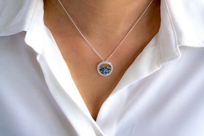 Blue Topaz Aanya Necklace - CLJ411