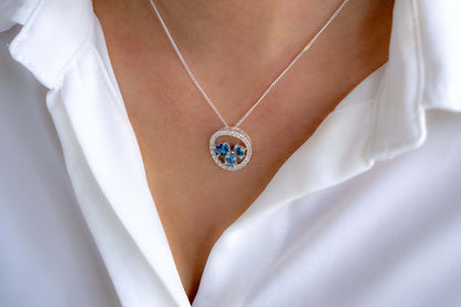 Blue Topaz Aanya Necklace - CLJ411