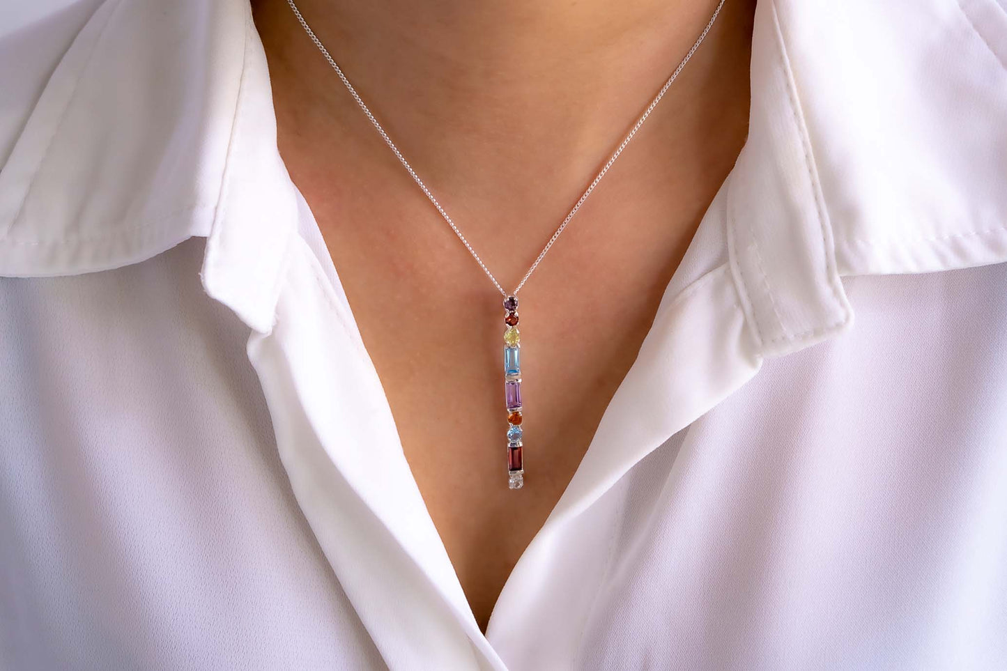 Juliana Semi Precious Gemstone Necklace - CLJ416