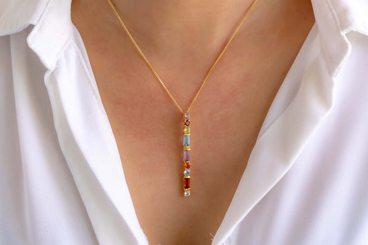 Juliana Semi Precious Gemstone Necklace - CLJ416