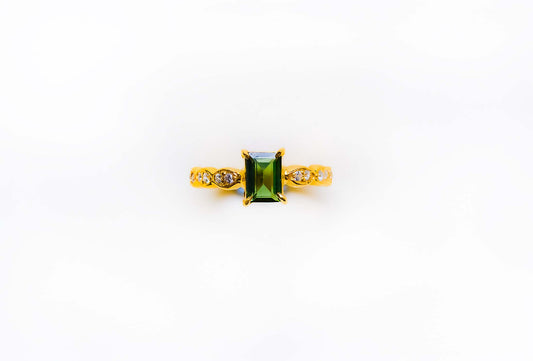Green Tourmaline Theodora Ring - CLJ369